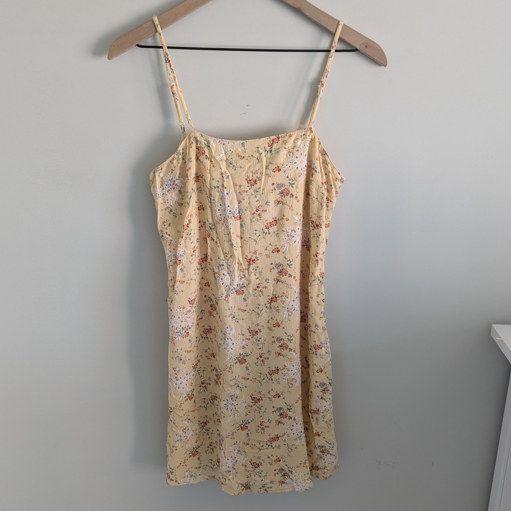 American Eagle Yellow Floral Mini Dress